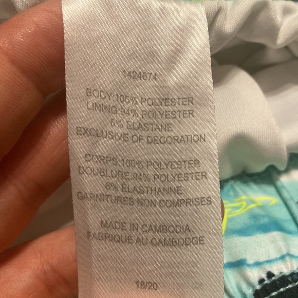 Boy’s Size 18 Tropical Swim Shorts - Picture 5 of 7